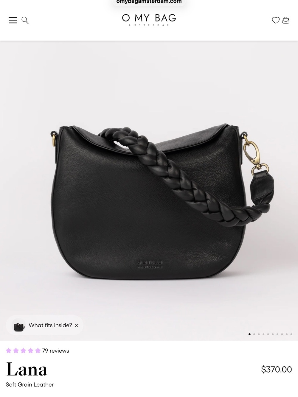 Lana Braided-Handle Shoulder Bag in Black